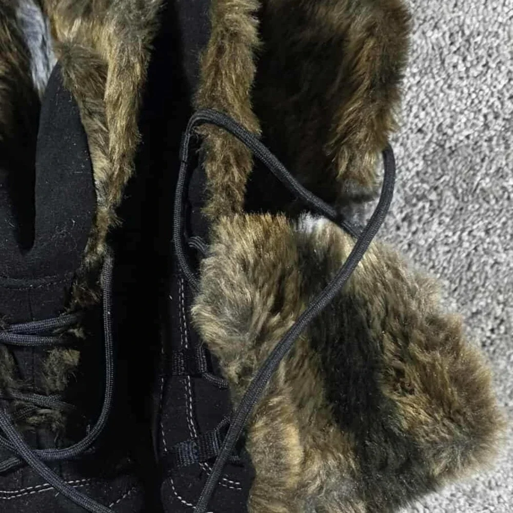 Ara Gore-Tex Winter Boots Black Faux Fur Lined Waterproof Womens 5.5‎